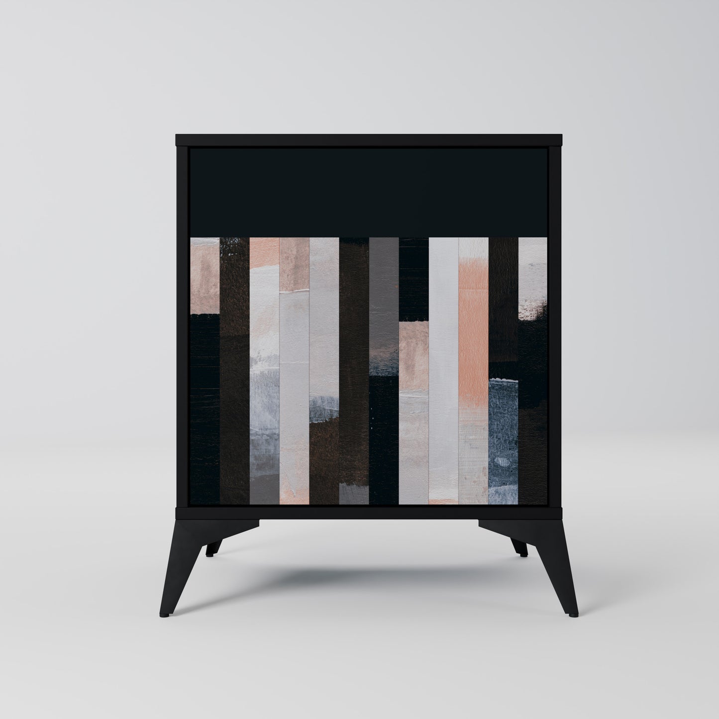 Credenza COLLAGE OF RECTANGLES a 1 anta con finitura nera