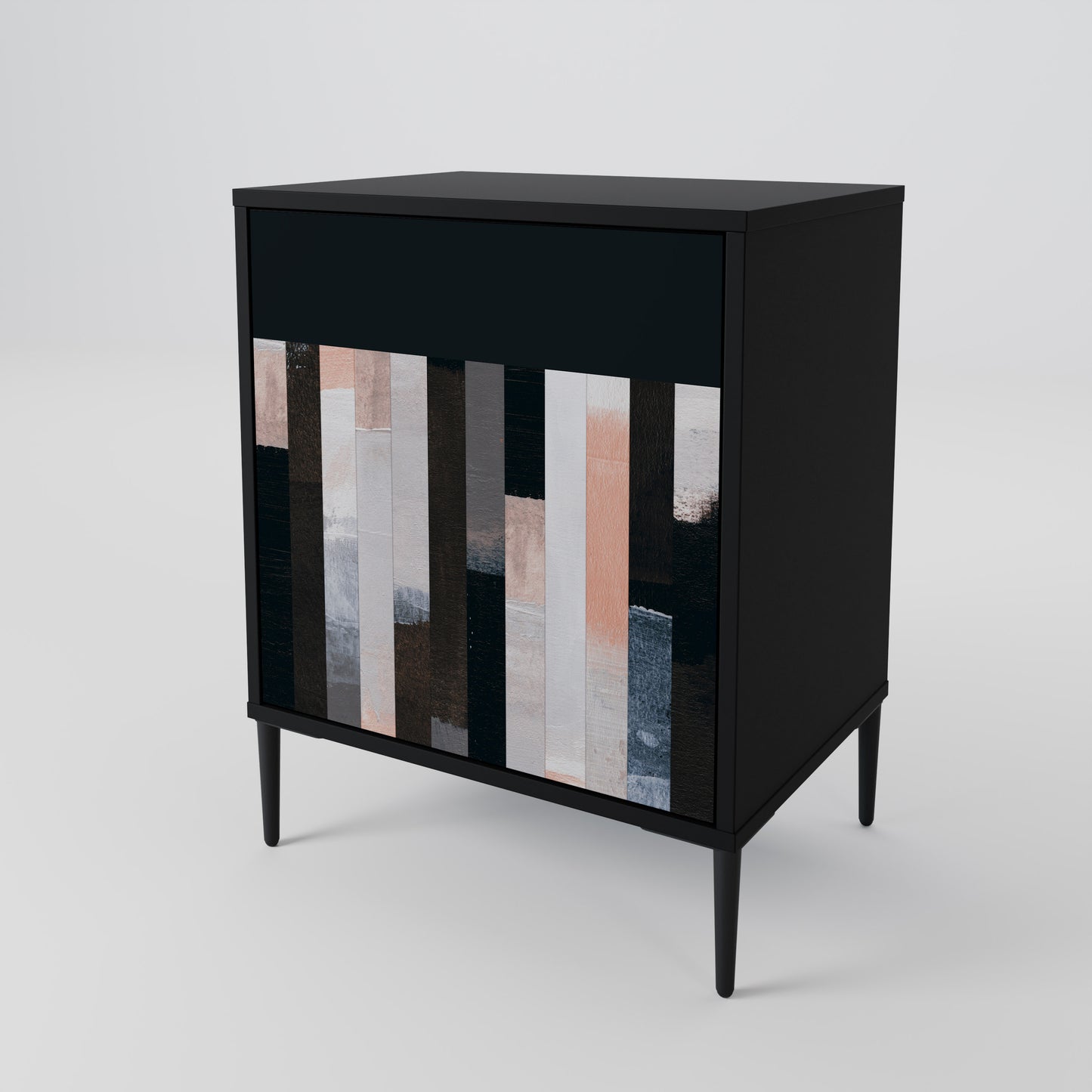Credenza COLLAGE OF RECTANGLES a 1 anta con finitura nera
