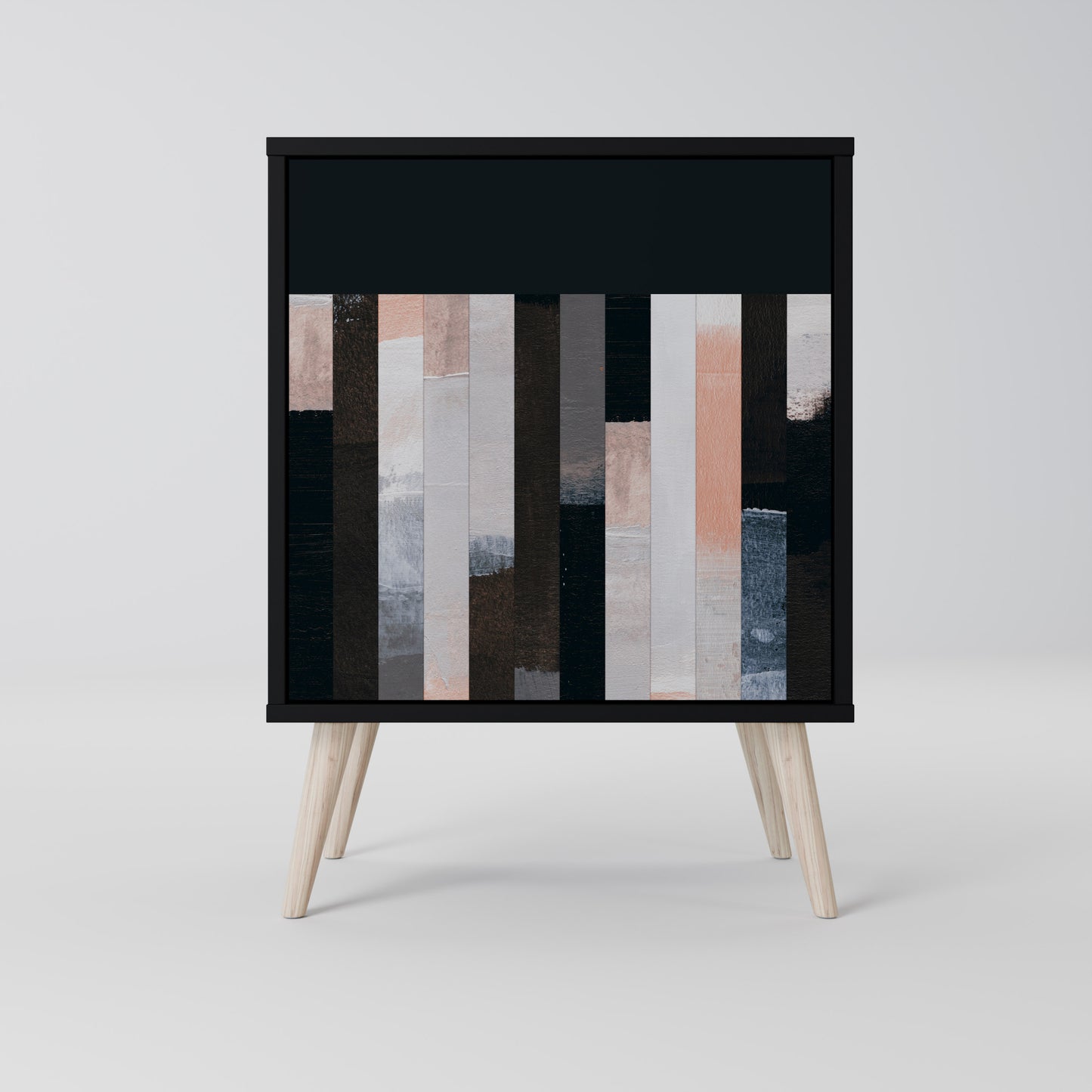 Credenza COLLAGE OF RECTANGLES a 1 anta con finitura nera