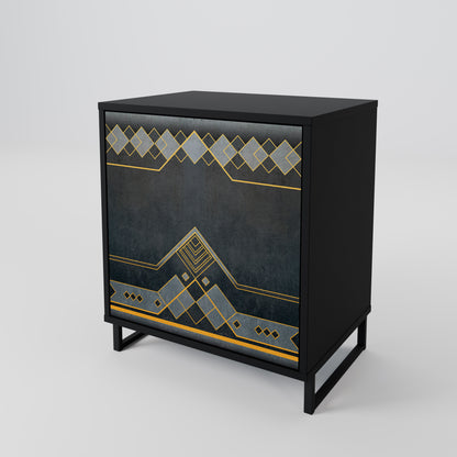 Credenza a 1 anta ROYAL ORDINARINESS con finitura nera