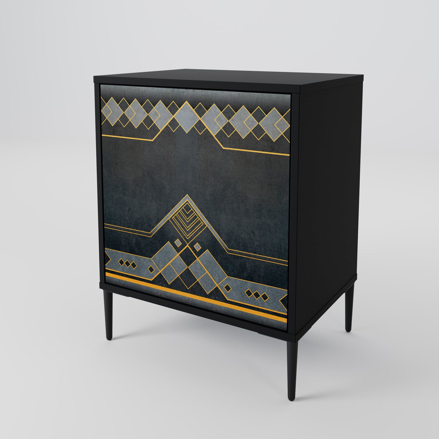 Credenza a 1 anta ROYAL ORDINARINESS con finitura nera