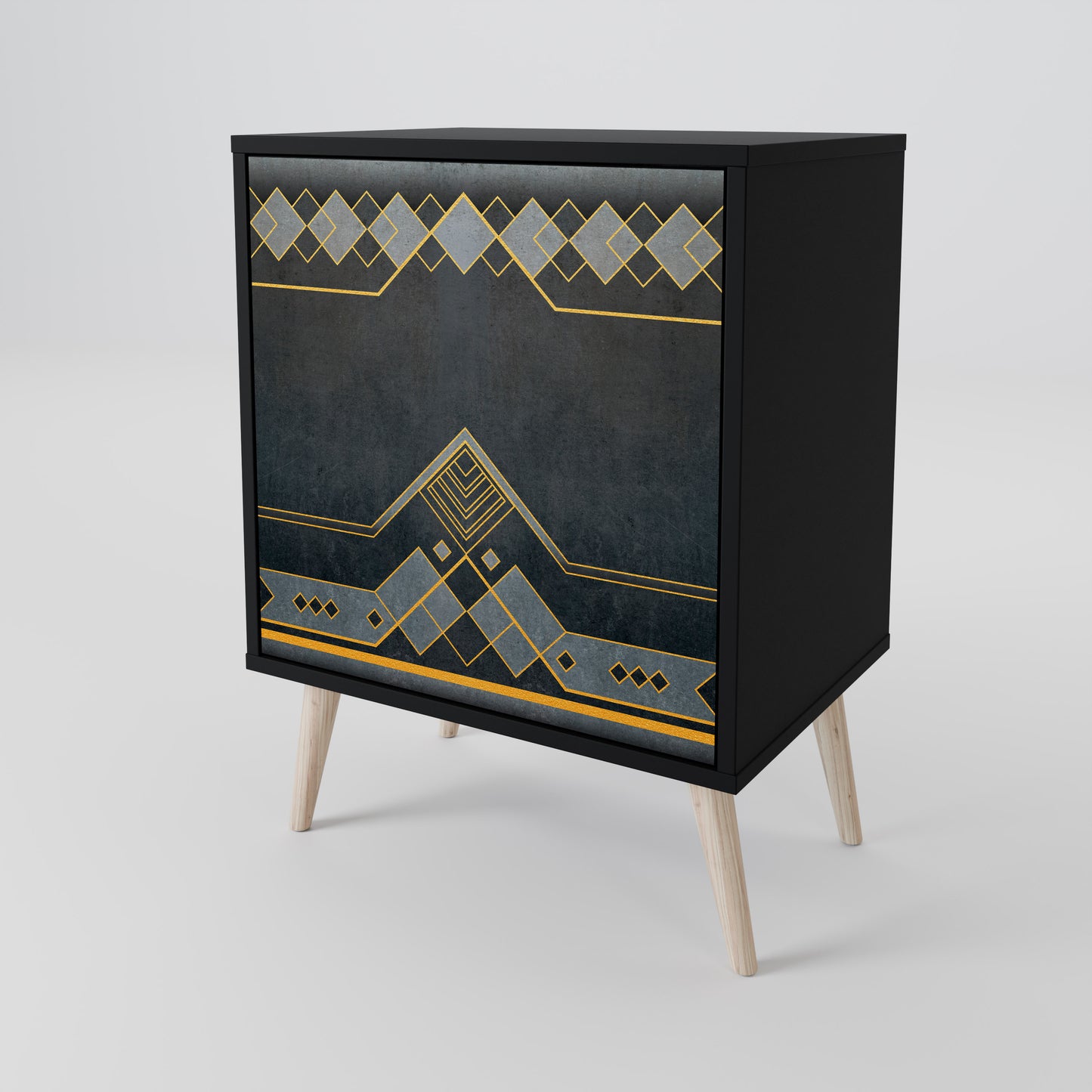 Credenza a 1 anta ROYAL ORDINARINESS con finitura nera