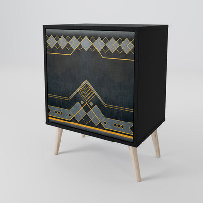 Credenza a 1 anta ROYAL ORDINARINESS con finitura nera