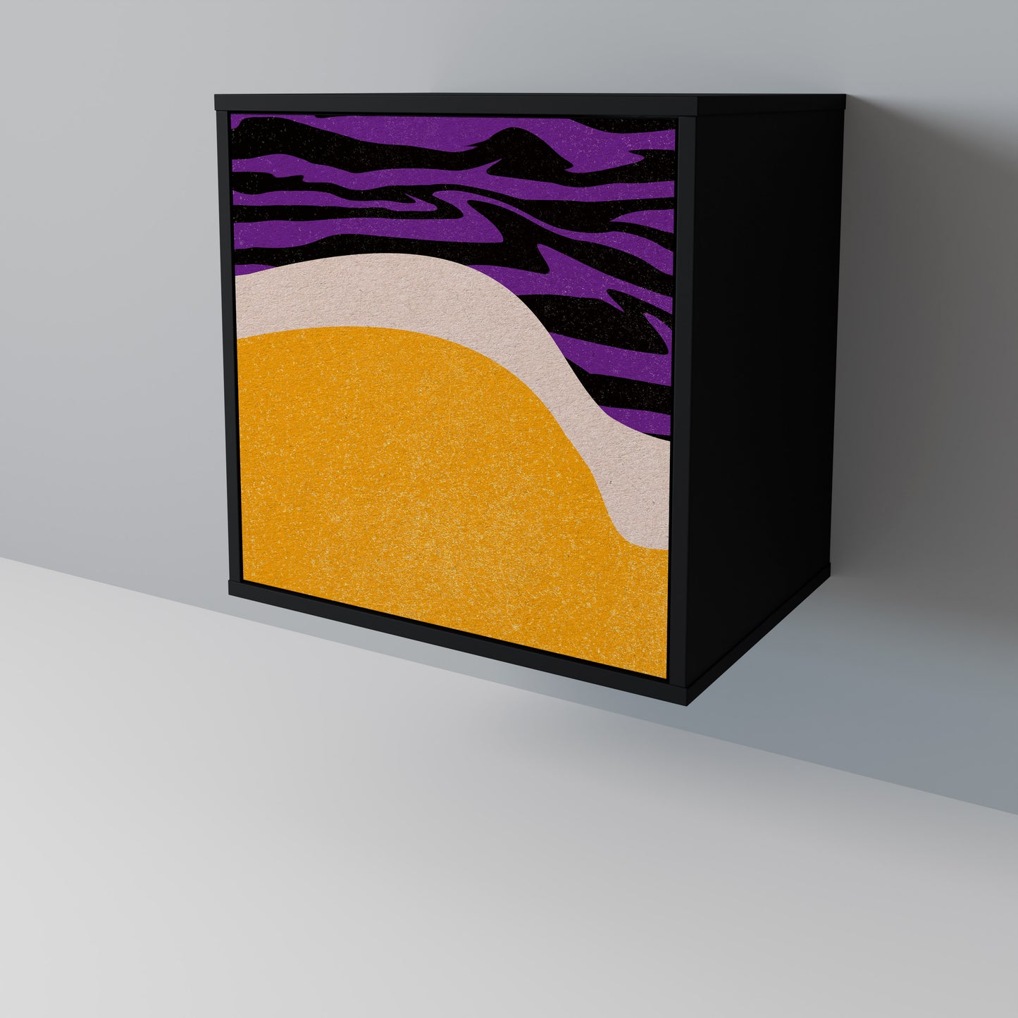 Credenza INDEPENDENT BORDER a 1 anta con finitura nera