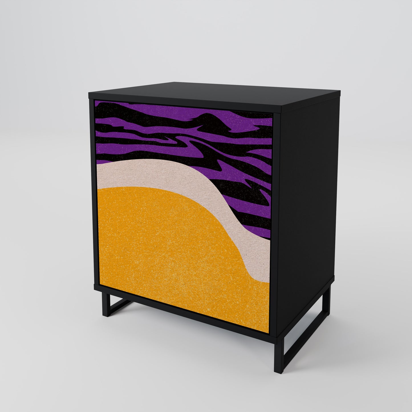 Credenza INDEPENDENT BORDER a 1 anta con finitura nera