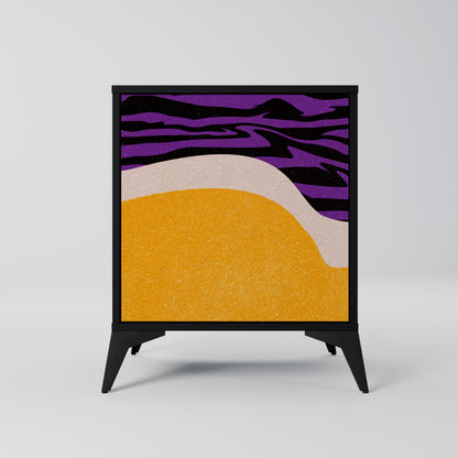 Credenza INDEPENDENT BORDER a 1 anta con finitura nera