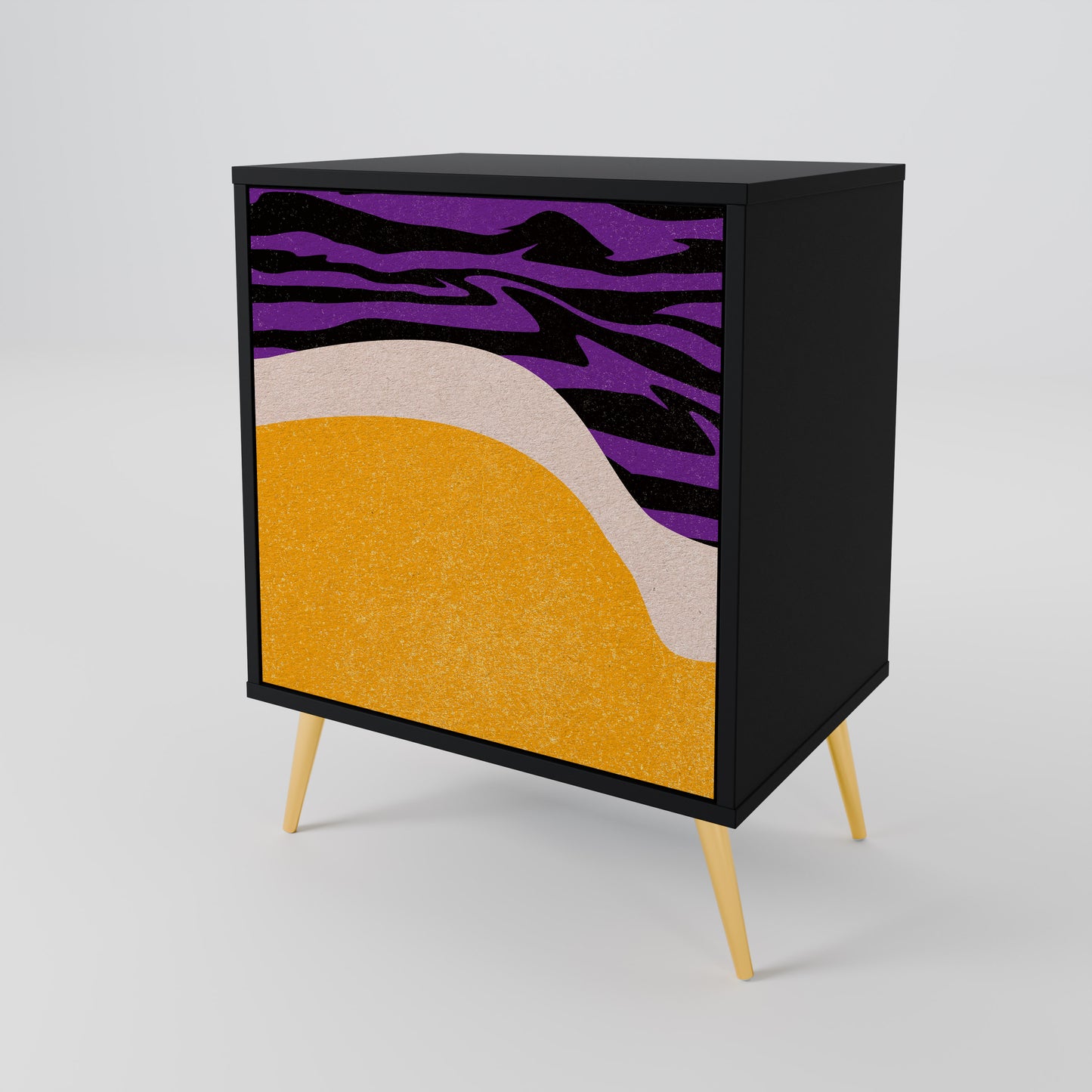 Credenza INDEPENDENT BORDER a 1 anta con finitura nera