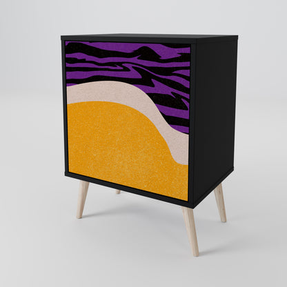 Credenza INDEPENDENT BORDER a 1 anta con finitura nera