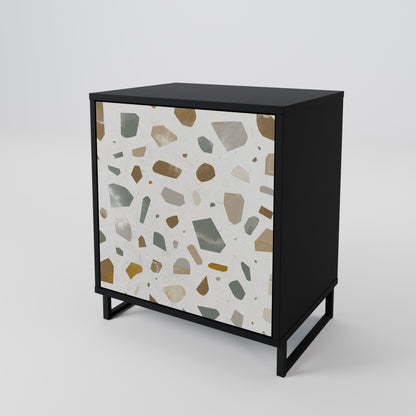 Credenza a 1 anta PIECES OF TOMORROW con finitura nera
