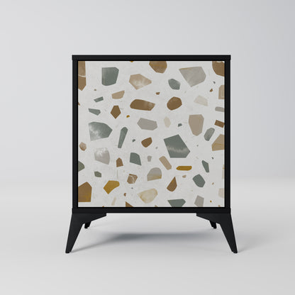 Credenza a 1 anta PIECES OF TOMORROW con finitura nera