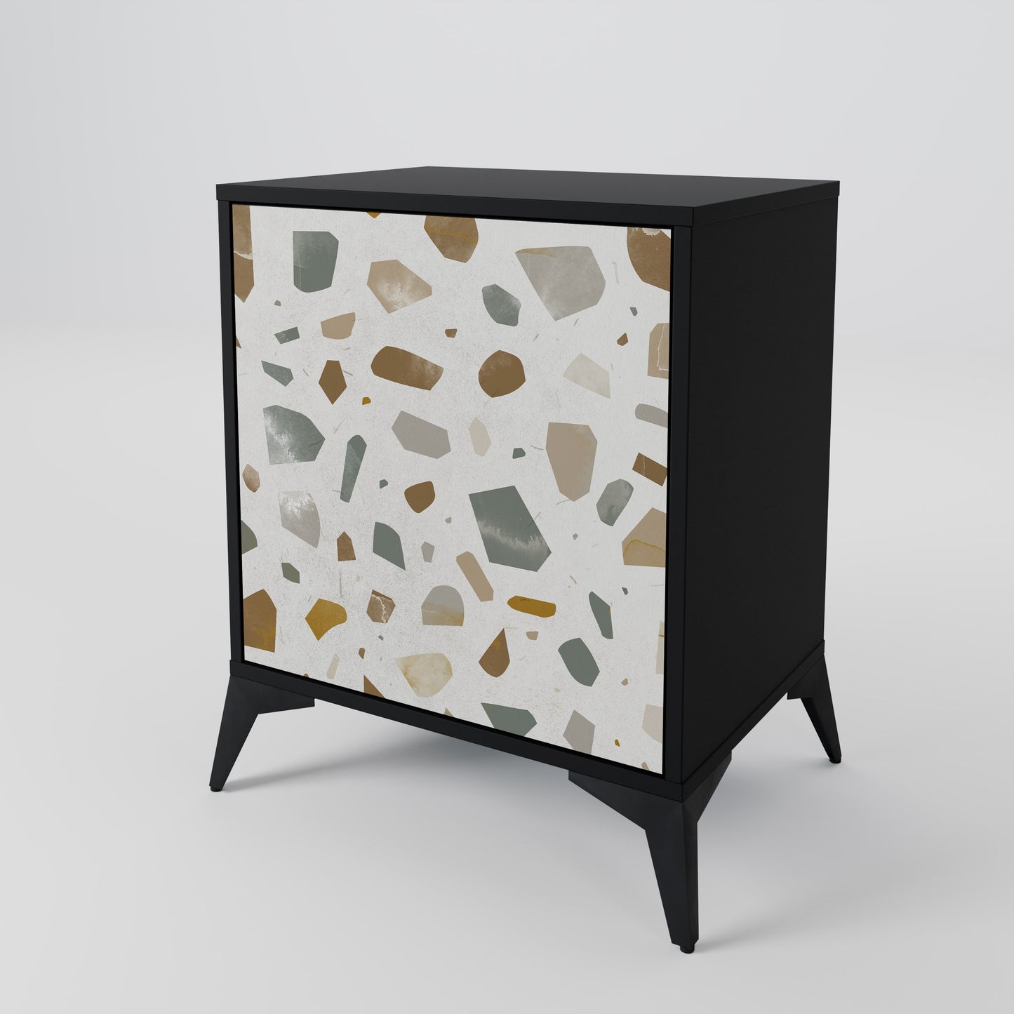 Credenza a 1 anta PIECES OF TOMORROW con finitura nera