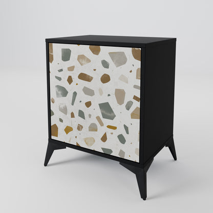 Credenza a 1 anta PIECES OF TOMORROW con finitura nera