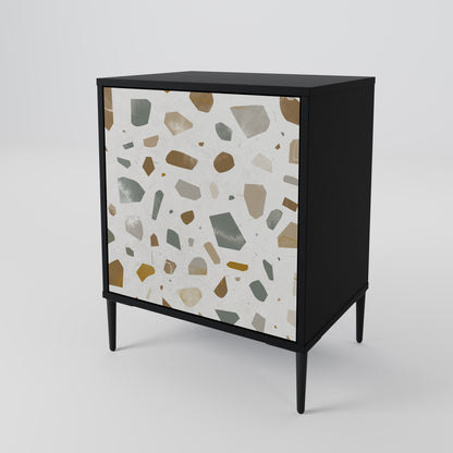 Credenza a 1 anta PIECES OF TOMORROW con finitura nera