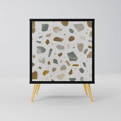 Credenza a 1 anta PIECES OF TOMORROW con finitura nera