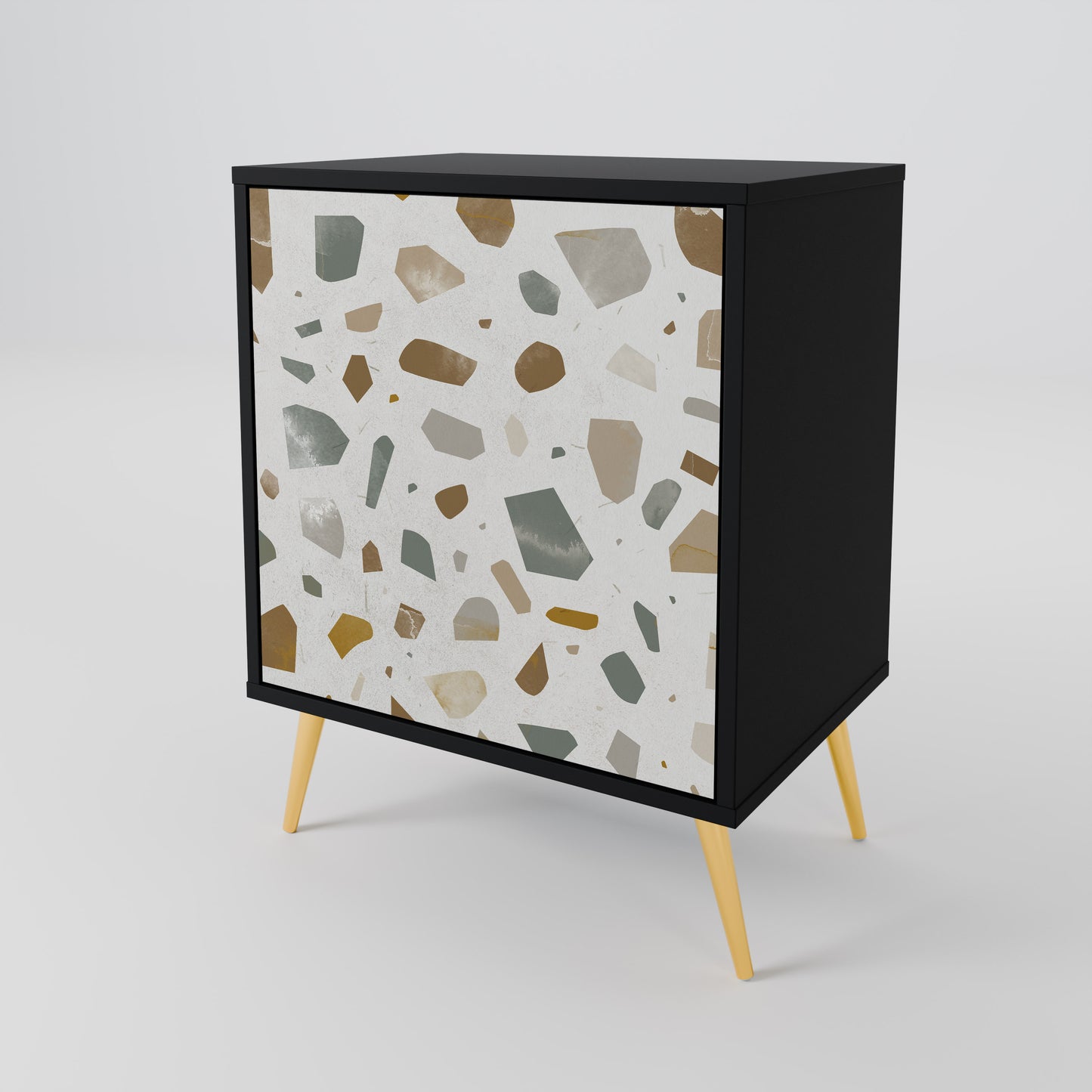 Credenza a 1 anta PIECES OF TOMORROW con finitura nera