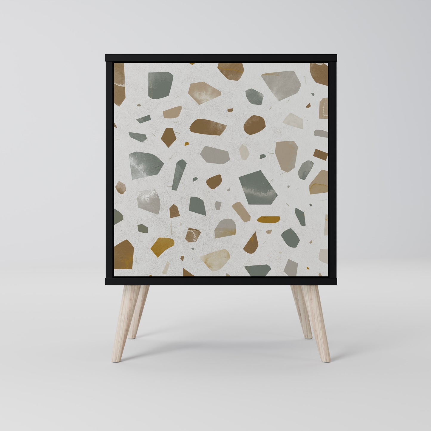 Credenza a 1 anta PIECES OF TOMORROW con finitura nera