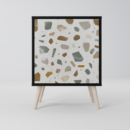 Credenza a 1 anta PIECES OF TOMORROW con finitura nera