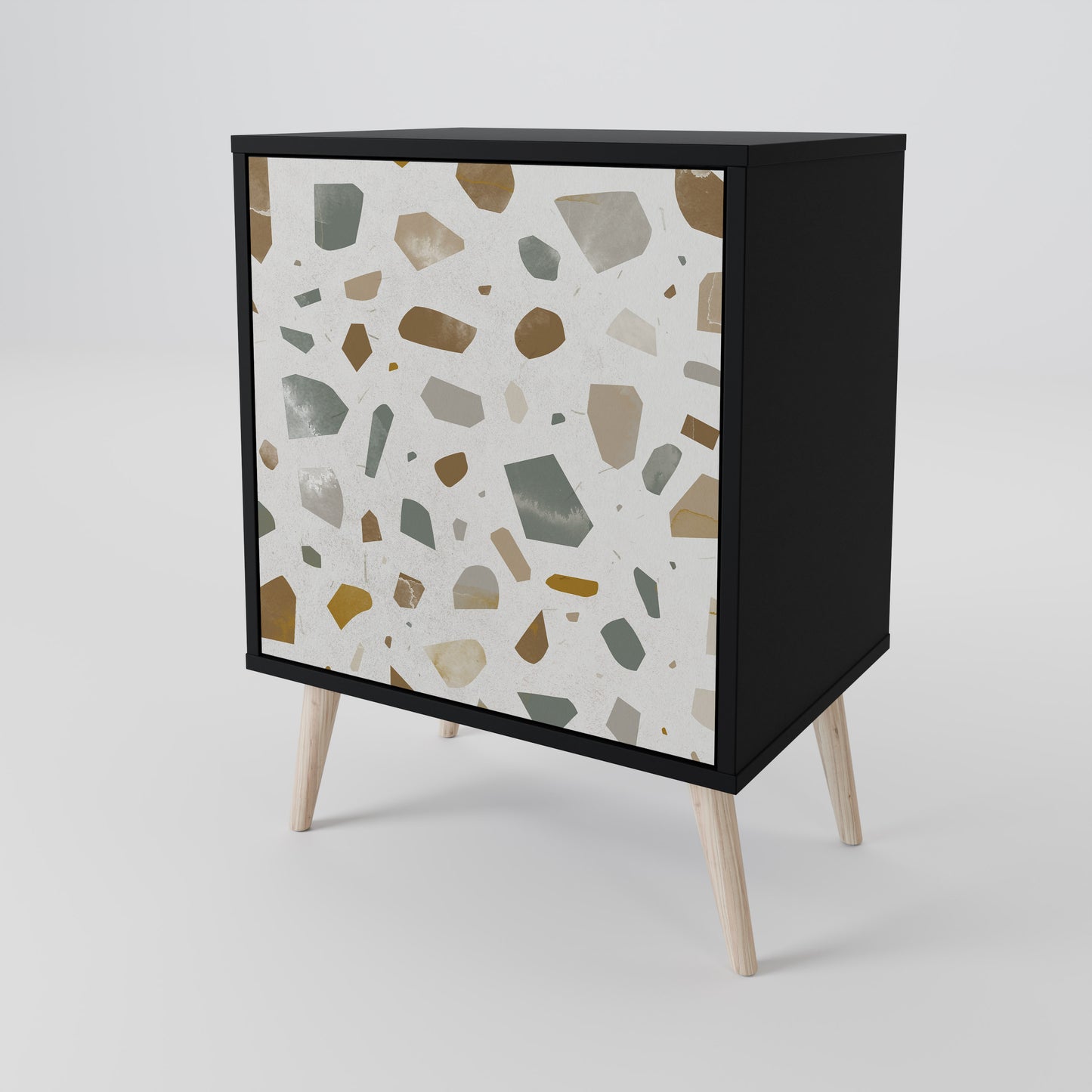 Credenza a 1 anta PIECES OF TOMORROW con finitura nera