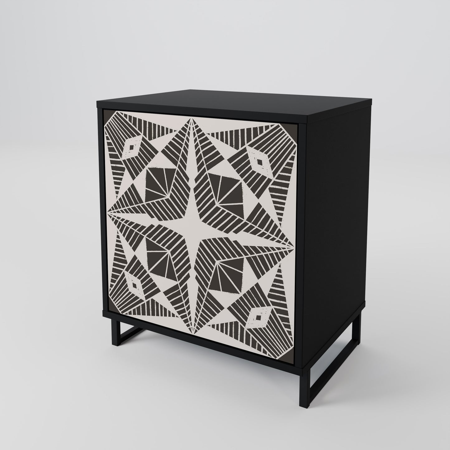 Credenza MONOCHROME NEXUS a 1 anta con finitura nera