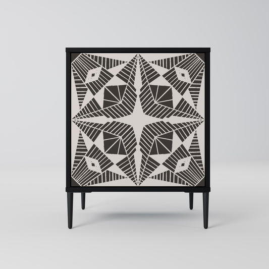 Credenza MONOCHROME NEXUS a 1 anta con finitura nera