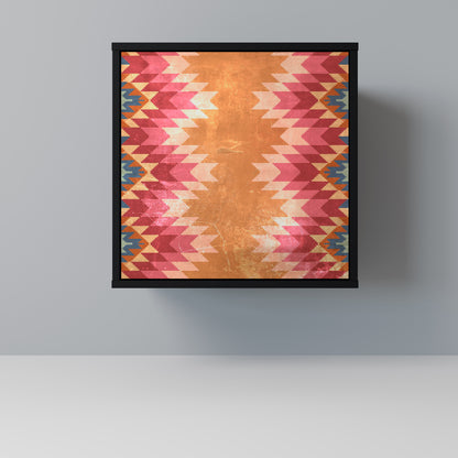 Credenza INDIAN FOLK a 1 anta con finitura nera