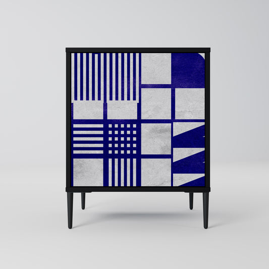 Credenza a 1 anta THE RIGHT PLACES con finitura nera