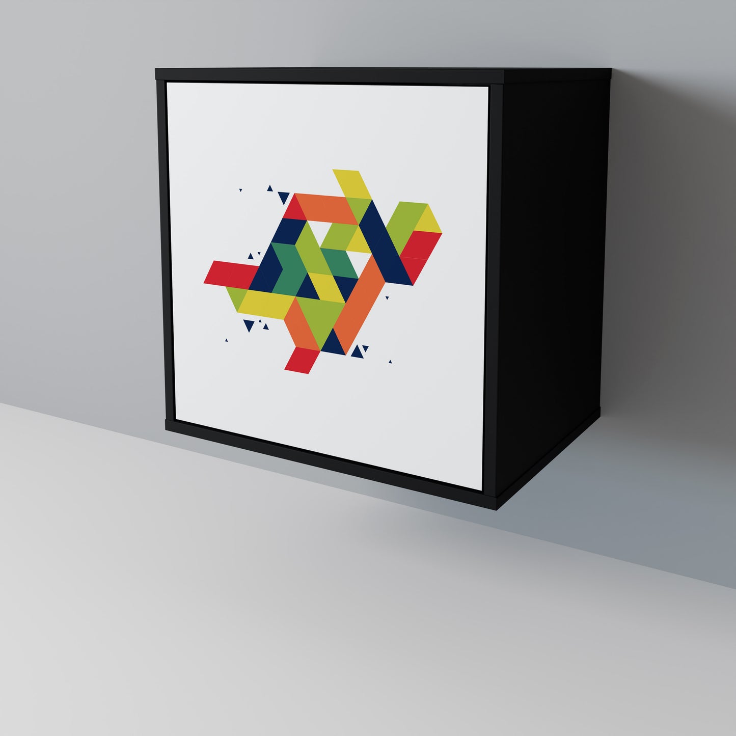 Credenza FUTURE SIGN a 1 anta con finitura nera