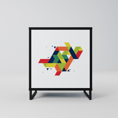 Credenza FUTURE SIGN a 1 anta con finitura nera