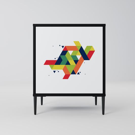 Credenza FUTURE SIGN a 1 anta con finitura nera