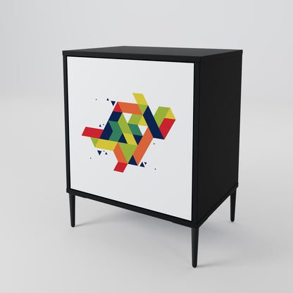 Credenza FUTURE SIGN a 1 anta con finitura nera
