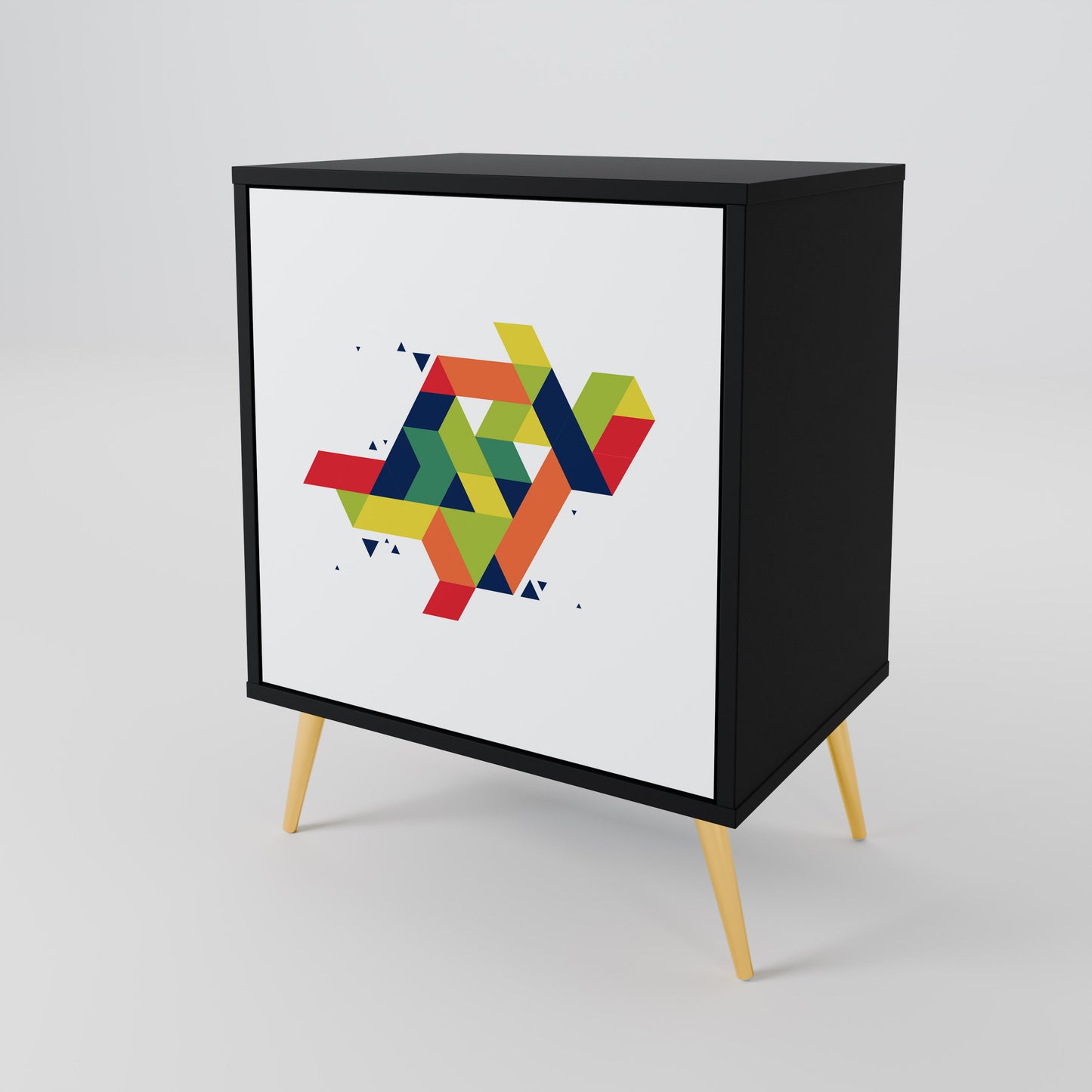 Credenza FUTURE SIGN a 1 anta con finitura nera