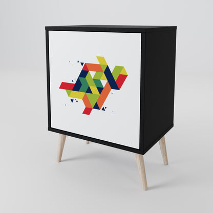 Credenza FUTURE SIGN a 1 anta con finitura nera