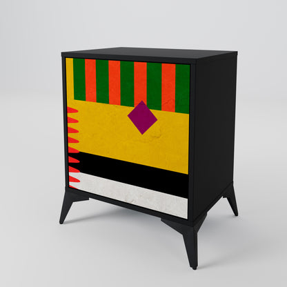Credenza VIVID ART a 1 anta con finitura nera