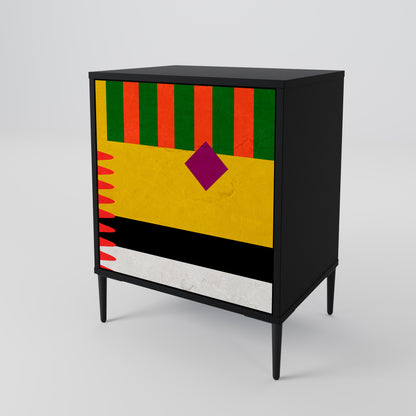 Credenza VIVID ART a 1 anta con finitura nera