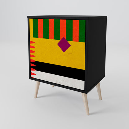 Credenza VIVID ART a 1 anta con finitura nera
