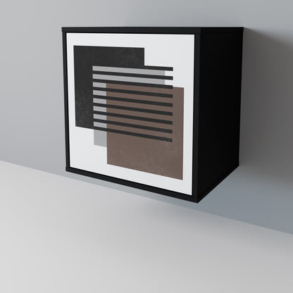 Credenza SHADOW SYNCHRONY a 1 anta con finitura nera