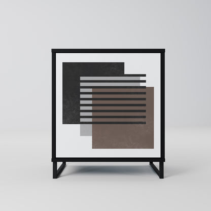 Credenza SHADOW SYNCHRONY a 1 anta con finitura nera