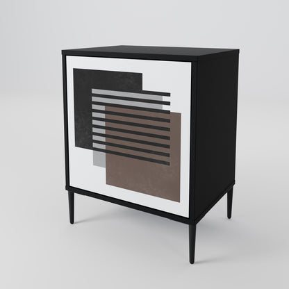 Credenza SHADOW SYNCHRONY a 1 anta con finitura nera