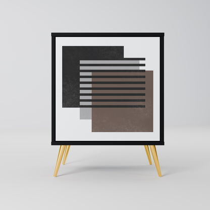 Credenza SHADOW SYNCHRONY a 1 anta con finitura nera