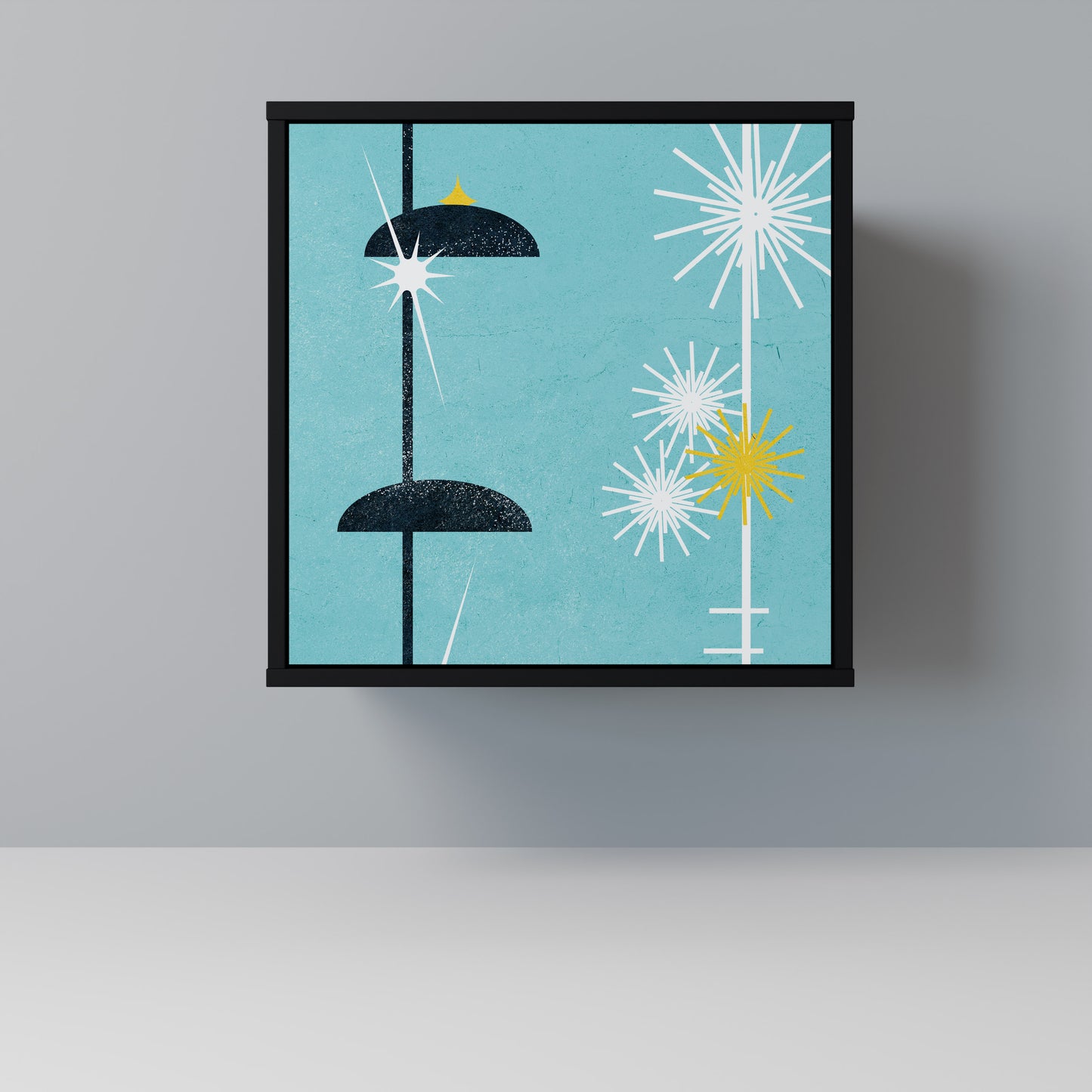 Credenza PATHS TO HAPPINESS a 1 anta con finitura nera