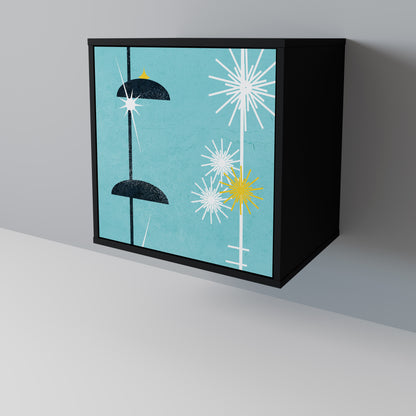 Credenza PATHS TO HAPPINESS a 1 anta con finitura nera