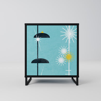 Credenza PATHS TO HAPPINESS a 1 anta con finitura nera