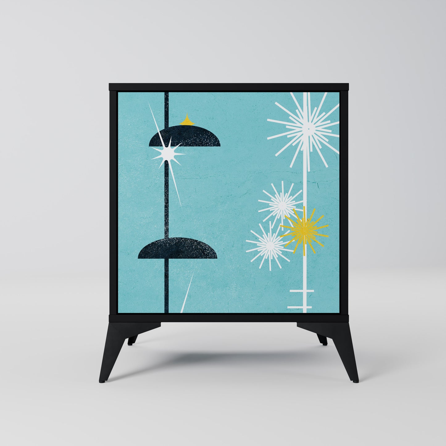 Credenza PATHS TO HAPPINESS a 1 anta con finitura nera