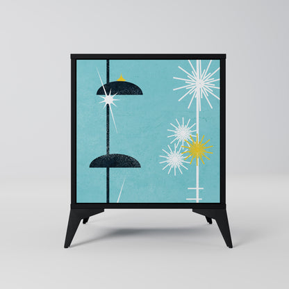 Credenza PATHS TO HAPPINESS a 1 anta con finitura nera