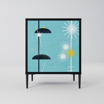 Credenza PATHS TO HAPPINESS a 1 anta con finitura nera