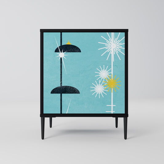 Credenza PATHS TO HAPPINESS a 1 anta con finitura nera