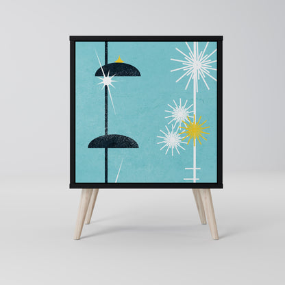 Credenza PATHS TO HAPPINESS a 1 anta con finitura nera