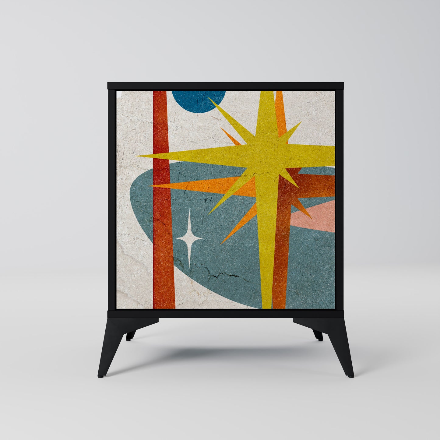 Credenza a 1 anta INTERSTELLAR VIBES con finitura nera