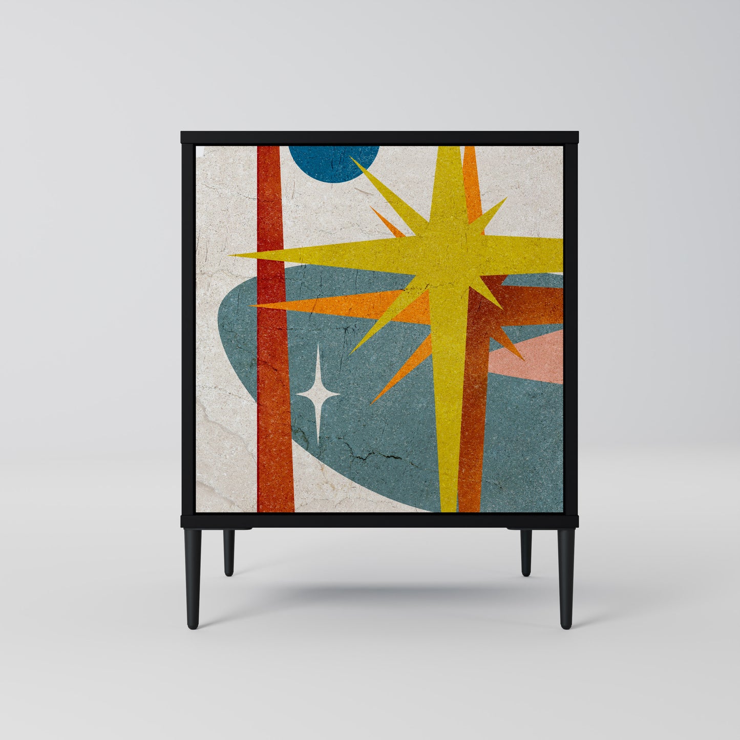 Credenza a 1 anta INTERSTELLAR VIBES con finitura nera