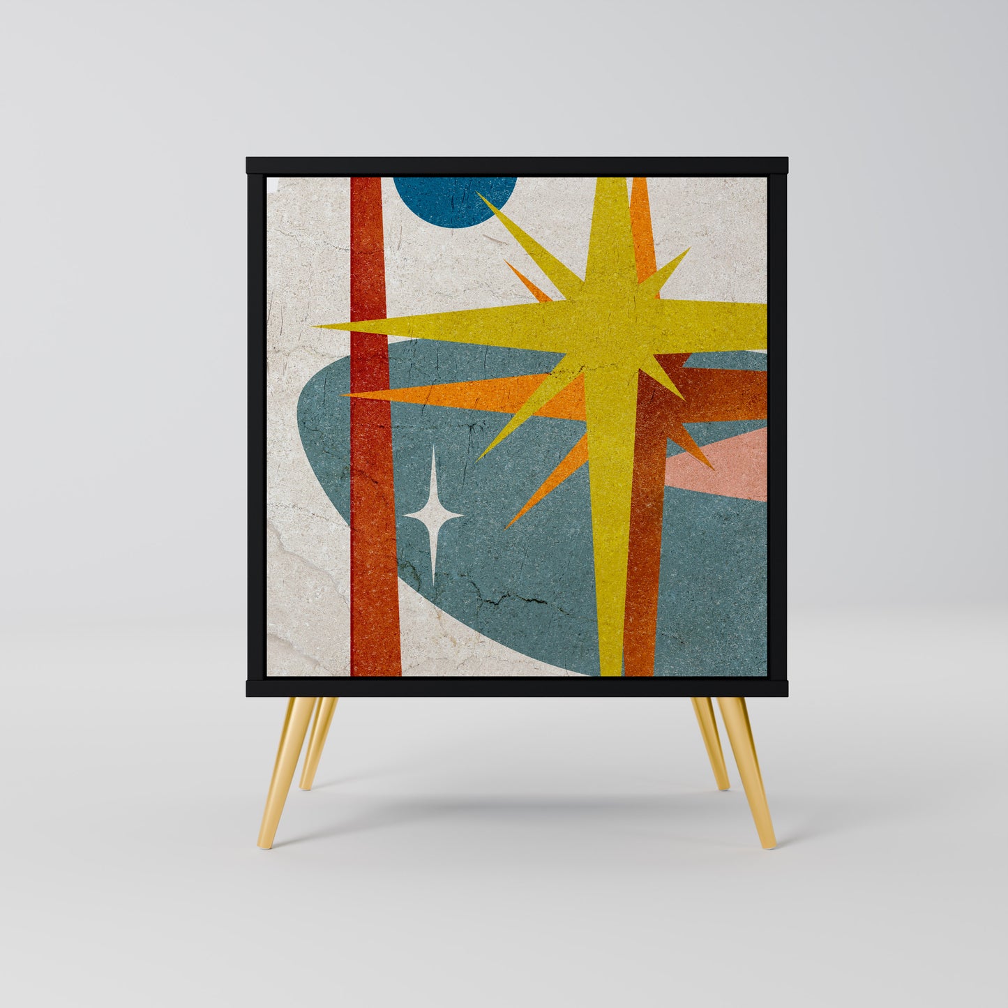 Credenza a 1 anta INTERSTELLAR VIBES con finitura nera